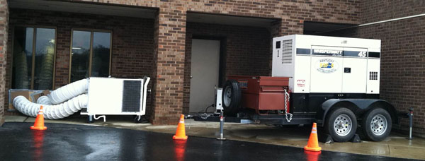KDPH HPP 45kW Generator and Portable AC Unit supporting hospital clinical areas at Morgan County.