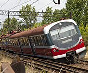 Derailed passenger train